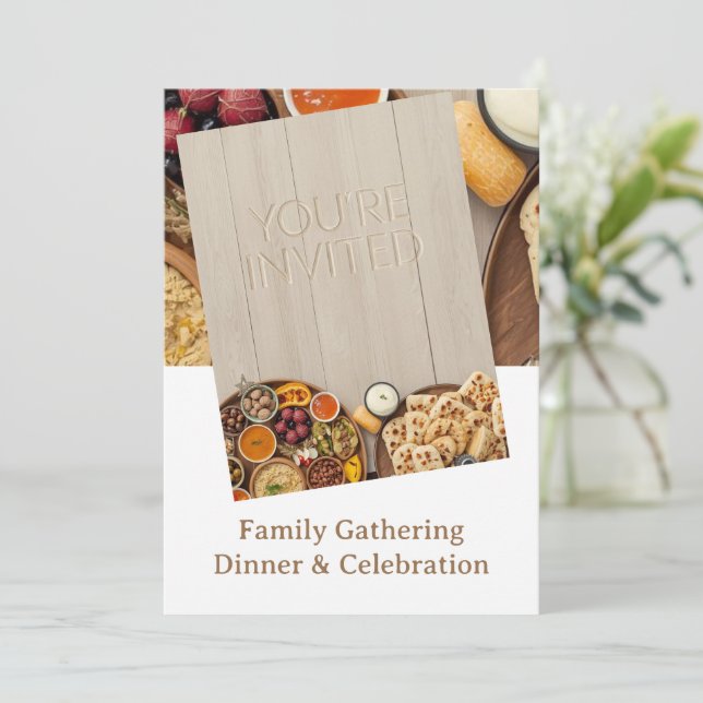 MIDDLE EASTERN dinner invitation postcard (Standing Front)