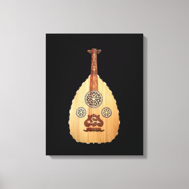 Middle Eastern Lute Elegant Oud Canvas Print (Front)