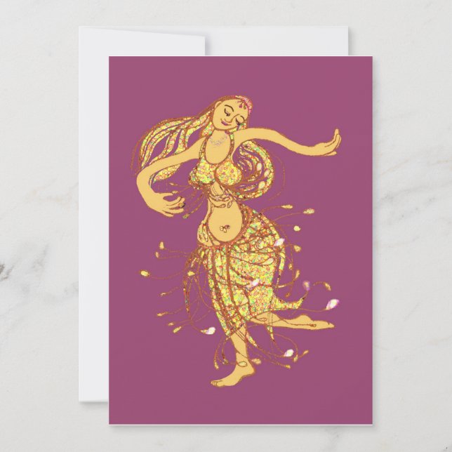 Middle eastern party - belly dancer invitation (Front)