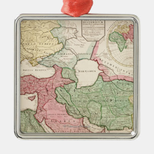Middle EastPanoramic MapMiddle East Metal Ornament