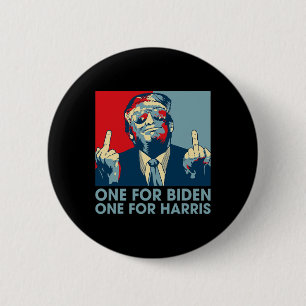 Middle Finger Biden Harris Republican American Fla 2 Inch Round Button