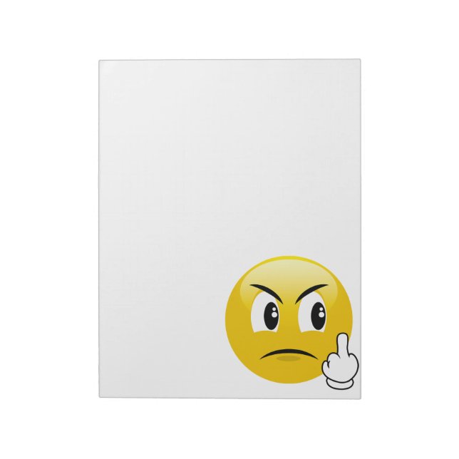Middle Finger Emoji Notepad (Rotated)