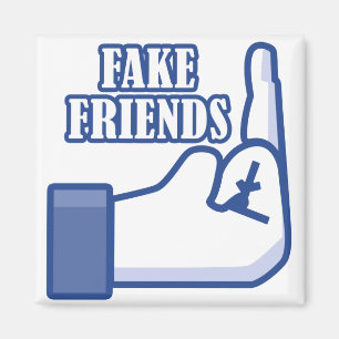 Middle Finger Fake Friends Magnet