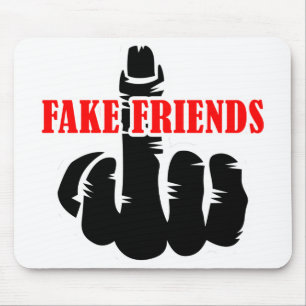 Middle Finger Fake Friends Mouse Pad