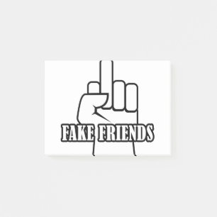 Middle Finger Fake Friends Post-it Notes