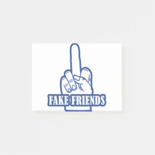 Middle Finger Fake Friends Post-it Notes