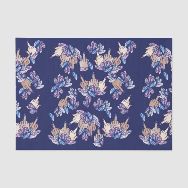 Middle Finger Feminist Witch Tissue Paper (Front)