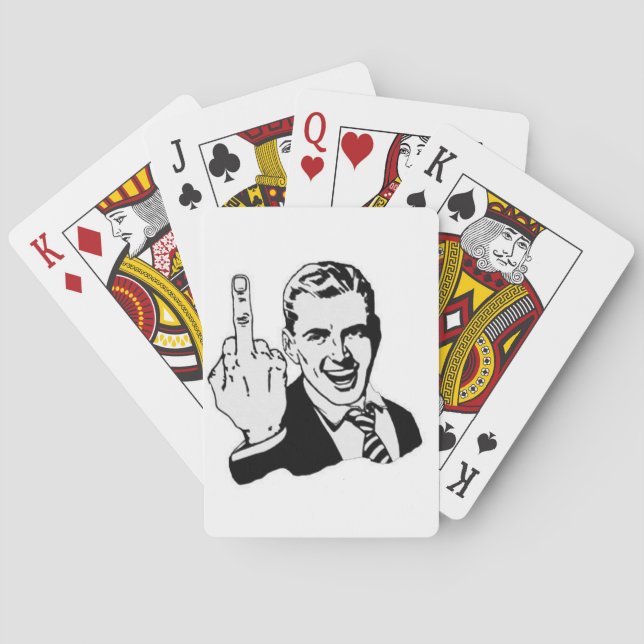 Middle finger play card (Back)
