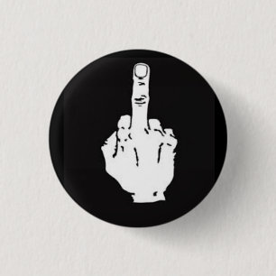 Middle Finger Round Button