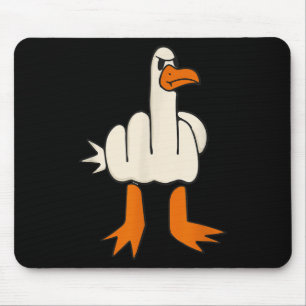 Middle Finger Seagull, Adult Humour, Funny Gesture Mouse Pad