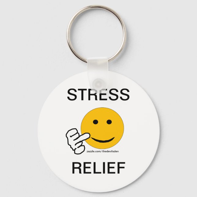 Middle Finger Stress Relief Keychain (Front)