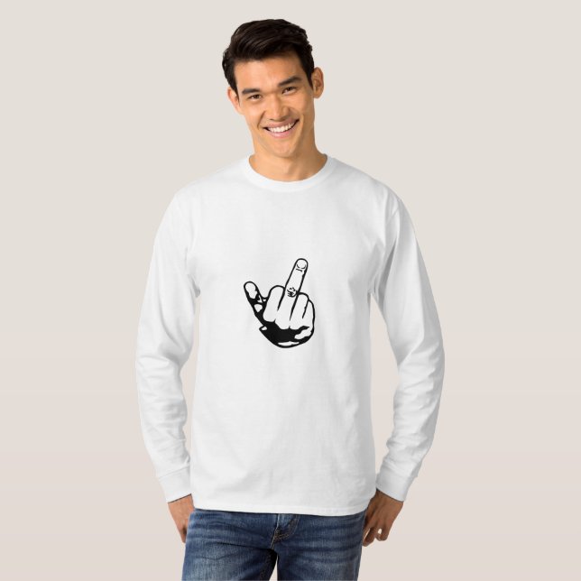 Middle finger transparent T-Shirt (Front Full)