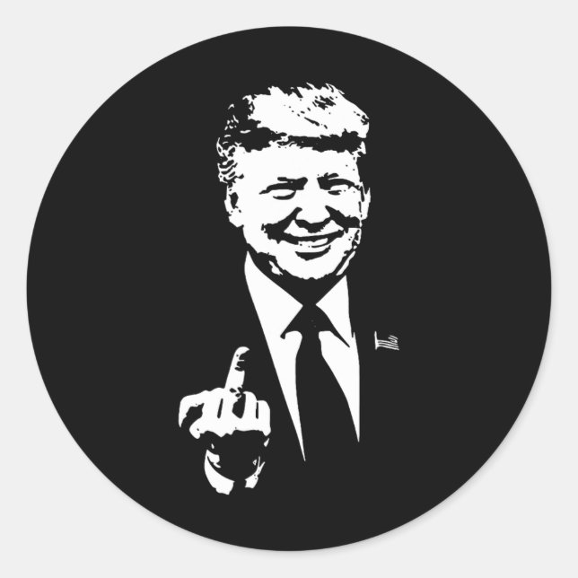 Middle Finger Trump 2024 Election American  Classic Round Sticker (Front)