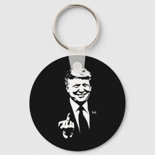 Middle Finger Trump 2024 Election American  Keychain