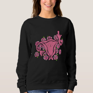 Middle Finger Uterus pro-choice feminist art Sweatshirt