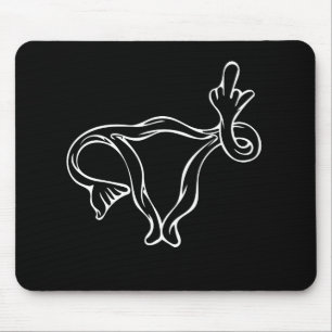 Middle Finger Uterus Pro-choice Mouse Pad