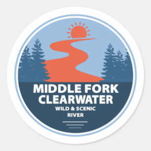 Middle Fork Clearwater Wild And Scenic River Idaho Classic Round Sticker