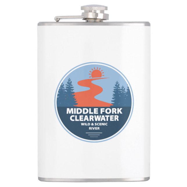 Middle Fork Clearwater Wild And Scenic River Idaho Hip Flask (Front)