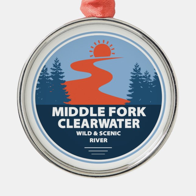 Middle Fork Clearwater Wild And Scenic River Idaho Metal Ornament (Front)