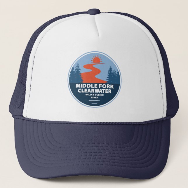 Middle Fork Clearwater Wild And Scenic River Idaho Trucker Hat (Front)