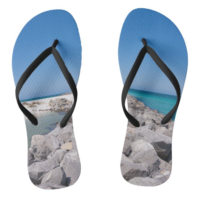 Middle Of Shell Island Jetty Flip Flops (Footbed)