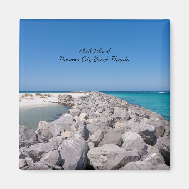 Middle Of Shell Island Jetty Magnet (Front)