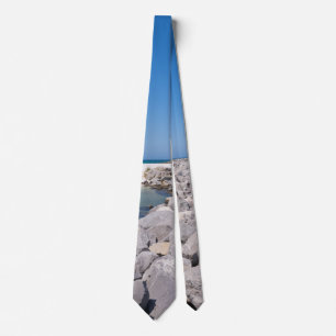 Middle Of Shell Island Jetty Neck Tie