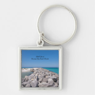 Middle Of Shell Island Jetty Square Keychain