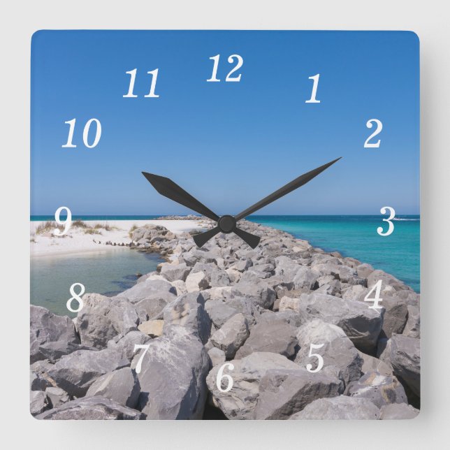 Middle Of Shell Island Jetty Wall Clock (Front)