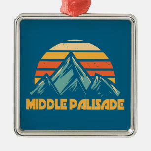 Middle Palisade California Retro Turquoise Metal Ornament