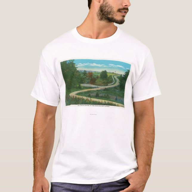 Middle Ravine View of Saratoga Battlefield T-Shirt (Front)