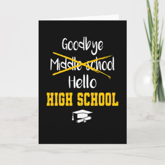 Middle School Diploma Graduation High School Card