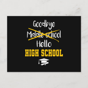 Middle School Diploma Graduation High School Postcard