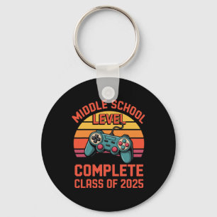 Middle School Level Complete Cl Of 2025 Gamer Styl Keychain
