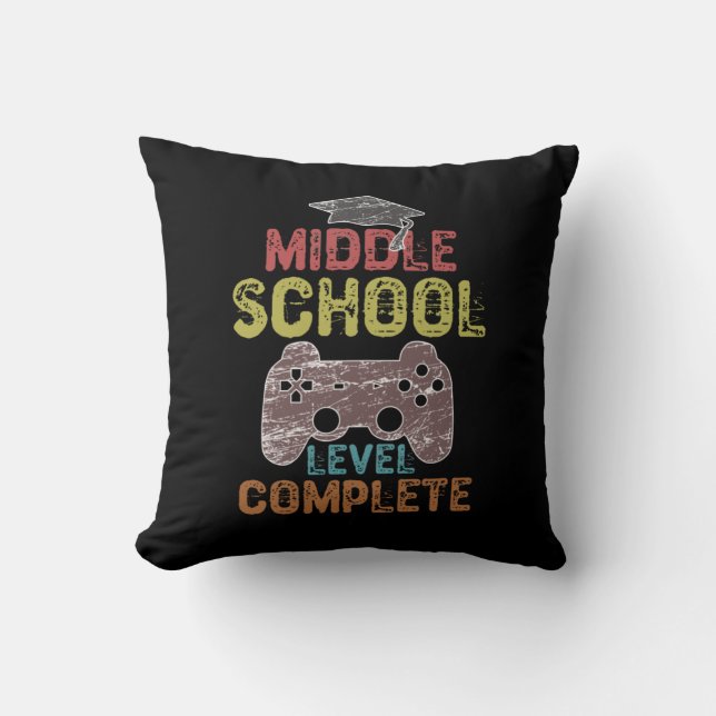Middle School Level Complete Throw Pillow (Front)