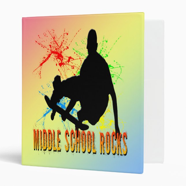 Middle School Rocks - Skateboarder Binder (Front/Inside)