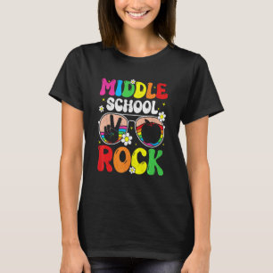 Middle School Rocks Team Middle School Teacher Gro T-Shirt