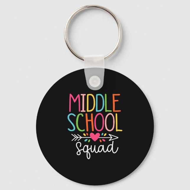 Middle school squad frist day of school middle keychain (Front)
