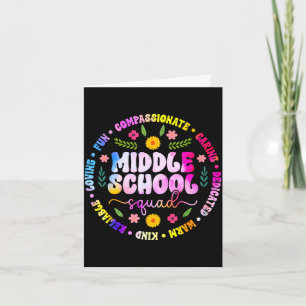 Middle school squad middle school teacher team card