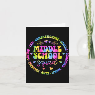 Middle school squad middle school teacher team  card
