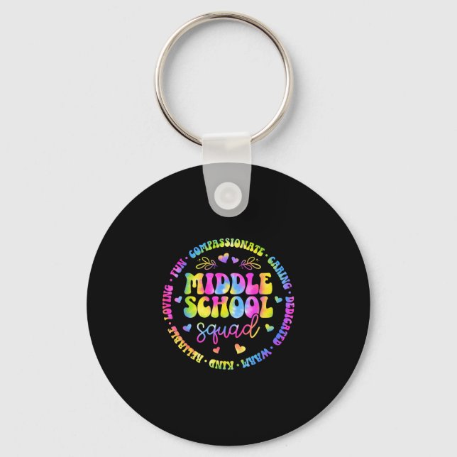 Middle school squad middle school teacher team  keychain (Front)