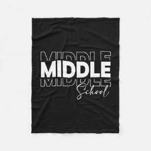 Middle school squad teacher student crew graduate fleece blanket