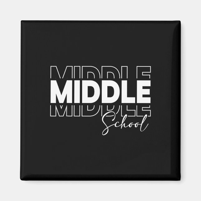 Middle school squad teacher student crew graduate magnet (Front)