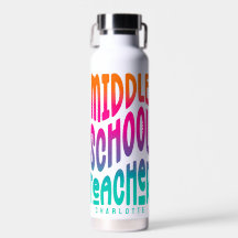 Middle School Teacher Colourful Ombre