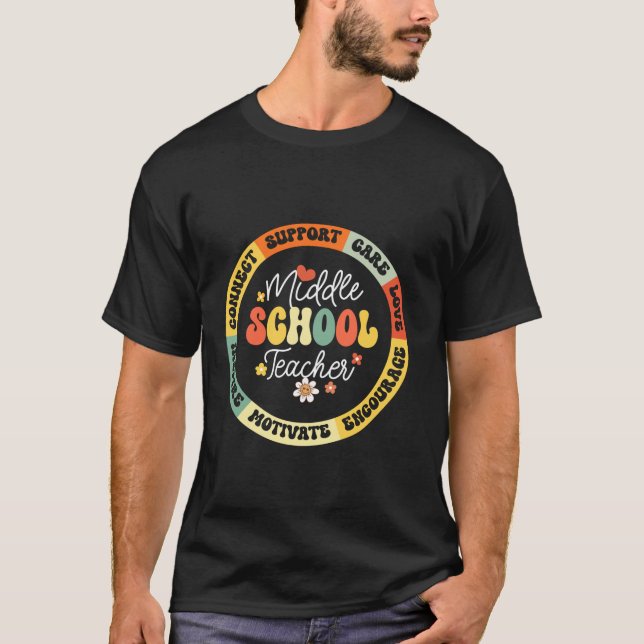 Middle School Teacher First Day of School Back to  T-Shirt (Front)