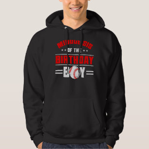 Middle Sis Of The Birthday Boy Baseball Theme Fami Hoodie