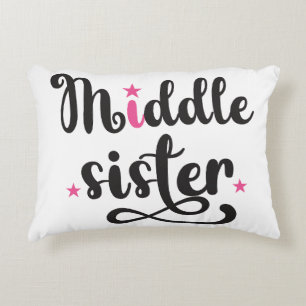 Middle Sister, Cute Stars Accent Pillow