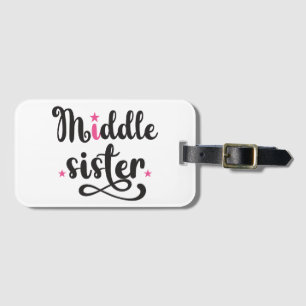 Middle Sister, Cute Stars Luggage Tag