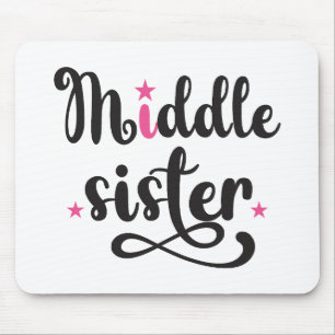 Middle Sister, Cute Stars Mouse Pad