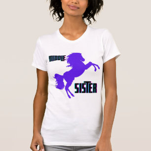 Middle Sister Purple Pony Rearing T-Shirt